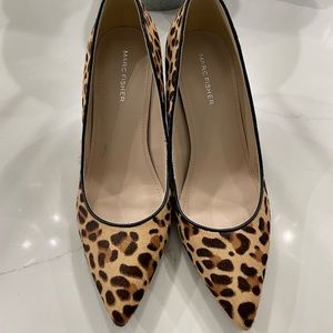 Like new, Marc Fisher heels. Leopard print. Size US 8.